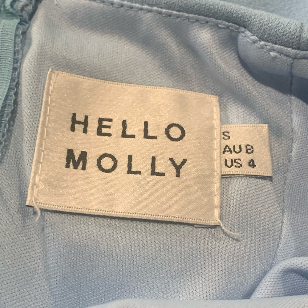 Hello Molly Blue Asymmetrical Sheath Dress Like New for Party’s and Weddings - Picture 6 of 14